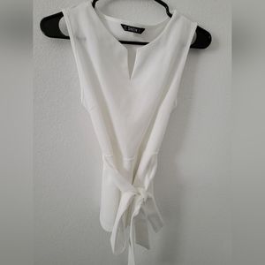 Womens white peplum top